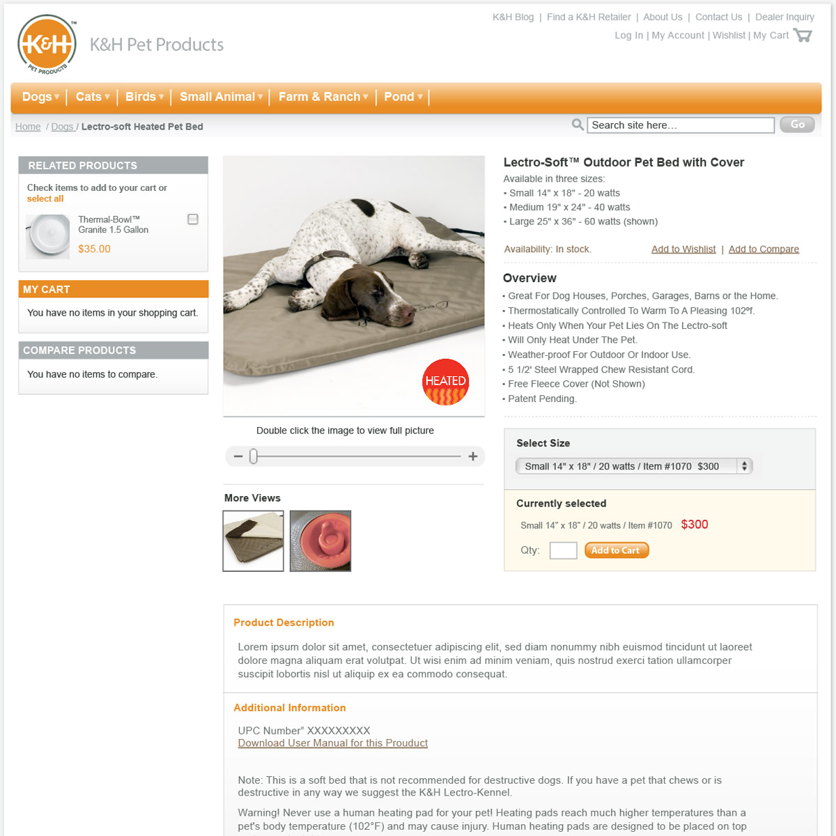 Pet Products Website